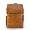 Minimalist Copper Leather Backpack Front